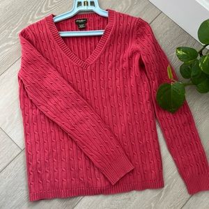 Eddie Bauer Women's V-Neck Sweater - Pink